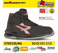 UPOWER SCARPE LAVORO ANTINFORTUNISTICA STOCCOLMA ESD S3 CI SRC U-POWER +