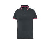 U-Power WAY, T_Shirt Polo da Uomo in Cotone, Manica Corta, Tessuto Double Stretch, Vestibilità Slim, Collo a Costine, Capospalla Comodo e Comodo (GREY FUCSIA - S)