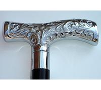 Upper Deck Victorian Style Wood Walking Stick ~ Cane with a Brass Handle by