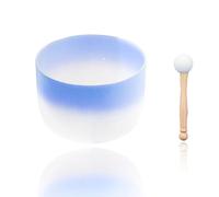 Upper Side Gradient Indigo, Crystal Yoga Singing Bowl, 7 To 12 Inches, Handmade, Meditation Props, Relieve Fatigue And Anxiety, Suitable For Beginners And Professionals,(8 Pollici)