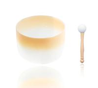 Upper Side Gradient Orange, Crystal Yoga Singing Bowl, 7 To 12 Inches, Handmade, Meditation Props, Relieve Fatigue And Anxiety, Suitable For Beginners And Professionals,(8 Pollici)