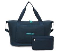 UPPERAIR Borsa da viaggio pieghevole, in tessuto Oxford, impermeabile, leggera, di grande capacità, borsa portatile per viaggi, lavoro, commissioni, palestra e altro, blu scuro, L, Blu scuro, L,