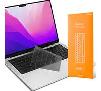 UPPERCASE GhostCover Premium Ultra Sottile Protezione per tastiera, layout UE (ISO), compatibile con MacBook Pro 14" 16" (M1/M2/M3/M4 Pro/Max 2021-2024) e Air 13" 15" (M2/M3), grigio