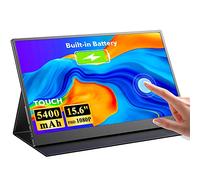 UPPERFECT Monitor Portatile Touchscreen con Batteria, 15.6 Pollici Display Mobile Schermo IPS FHD Porta HDMI Tipo C per PC Laptop Smartphone Xbox/Switch PS4/5, Compatibile con VESA