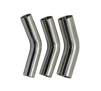 UPPUOEAF 1PC 89mm X 2mm 304 Stainless Steel 45 Degrees Lengthened Elbow Inside And Outside polishing