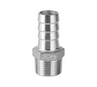 UPPUOEAF 1PCS 304 Stainless Steel Hose Connector Male And Female Threaded Leather Pipe Joints Elbow 6/8/10mm 1/8", 3/8" 1/2"(Male Connector,10MM_1/8")