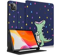 Uppuppy per Apple iPad Pro 12.9, per iPad 12.9 pollici Custodia per bambini Cute Folio Pencil Holder Donne Kawaii Ragazze Dinosauri Cover per iPad Pro 12.9 caso 6th/5th/4th/3rd Generation 2022/2021/2020/2018