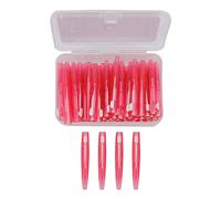 UPQRSG 60 Pezzi Spazzolino Interdentale, Filo di Nylon di Grado Medico Spazzolini Interdentali Convenientemente Efficaci Tra I Denti, Bretelle per Cavo Piatto Spazzolino da Denti(Rosa)