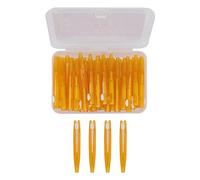 UPQRSG 60 Pezzi Spazzolino Interdentale, Filo di Nylon di Grado Medico Spazzolini Interdentali Convenientemente Efficaci Tra I Denti, Bretelle per Cavo Piatto Spazzolino da Denti(Arancia)