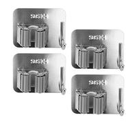 UPQRSG Supporto da Parete per Scopa da 4 Pezzi, Porta Scopa e Scopa Antiscivolo con Design a Ganci, Porta Clip per Scopa in Acciaio Inossidabile 304, Pinza per Gancio per Organizer per Scopa per Bagno