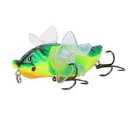 UPQRSG Topwater Y238-5 - Esche per spigole dure, a forma di cicala, esca bionica da pesca con rotazione rotante, elica ad amo acuto, per acqua dolce e salata, 7,5 cm