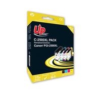 Uprint - Confezione di 4 cartucce equivalenti a Canon PGI2500XL, colore: nero ciano, magenta e giallo.