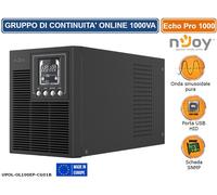 UPS 1000VA GRUPPO DI CONTINUITÀ ON-LINE ONDA SINUSOIDALE PURA 3 PRESE SCHUKO
