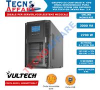 Vultech Gruppo di Continuità UPS Doppia conversione 3 kVA 3000 W 3 prese AC - GS-3KVAS REV. 2.4