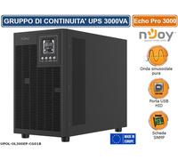 UPS 3000VA GRUPPO DI CONTINUITÀ ON-LINE ONDA SINUSOIDALE PURA 4 PRESE SCHUKO
