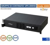 UPS GRUPPO DI CONTINUITA' MONTAGGIO A RACK 1200 WATT 2000VA CON DISPLAY