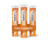 UPSA Hydrafizz Boost Elettroliti, 48 Compresse Effervescenti, Gusto Arancia | Integratore Alimentare con Elettroliti, Caffeina e Guaranà, Idratazione, Energia e Concentrazione, Stanchezza, Affaticamento