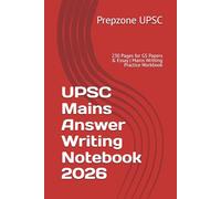 UPSC Mains Answer Writing Notebook 2026: 230 Pages for GS Papers & Essay | Mains Writting Practice Workbook