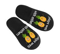 Upside Dogs Scottiepineapple Play Well With Others Funny Swinger Pantofole Antiscivolo Pantofole Da Casa Calde Scarpe Da Casa Per Autunno Esterno Bagno L