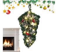 Upside Down Christmas Tree, Lighted Christmas Tree Small, Hangable Holiday Seasonal Décor For Retail Store Window Sill Office Ceiling Door Homeowners Porch Apartment Wall Photo
