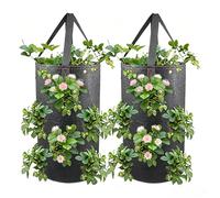 Upside Down Tomato Planter - Space Saving Vertical Design | 3 Gallon 2 Pezzi Grow Bag With 11 Planting Holes | For Strawberry Outdoor Plants Peppers Carrots, Vegetables Frutta Raspberry Felt