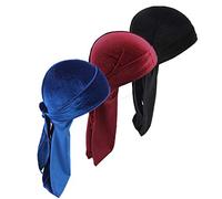 Upsmile Durags Doo Rag Dew Rags - Confezione da 360 onde in velluto, per uomo e donna, 5C, Regolabile