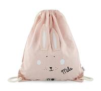 Upstitch Studio Trixie: Zaino e Borraccia per Bambini, per l'Asilo e Chitarra, Personalizzato con Nome Singolo o Come Set, Coniglio, Turnbeutel