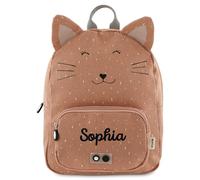 Upstitch Studio Trixie: Zaino e Borraccia per Bambini, Personalizzato con Nome, per l'Asilo e Chitarra - Set Gatto, Rucksack BIG