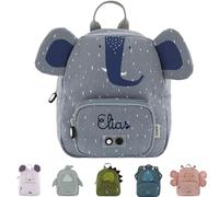 upstitch studio Trixie - Zaino per bambini con nome ricamato, elefante, Rucksack KLEIN/SMALL