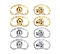 Upstore 8 chiusure per orecchini pesanti, kit di chiusure di sicurezza dorate e argentate, per orecchie cadenti, sostituzioni posteriori a perno