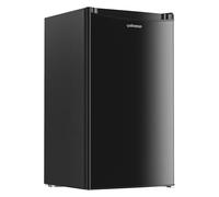 Upstreman Frigorifero Piccolo 91L con Freezer, Frigorifero Monoporta, Silenzioso, Termostato Regolabile, Scomparto per Verdure, Mini Frigo da Ufficio, Camera, Nero Lucido -BR321