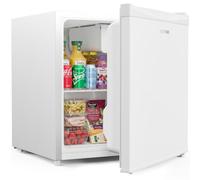 Upstreman Mini Frigo 46L, Frigorifero Compatto da Ufficio e Camera | Silenzioso, Porta Reversibile, Termostato Regolabile, Risparmio Energetico, Frigorifero Piccolo Bianca