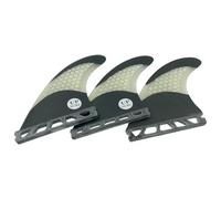 UPSURF Tavola da Surf Future G5/G7 Base Pinne Fibra di Vetro per Tavola da Surf Pinne Stile Tri Fin Thruster Set Carbonio Favo (Bianco G5)