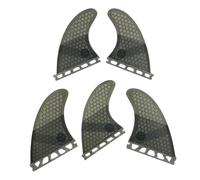 UPSURF Tavola da Surf Tri - Quad Fin Set Future Pinne Lana di Vetr Tavola da Surf 5 Pinne Stile Propulsore Set Favo (Grigio K2.1)