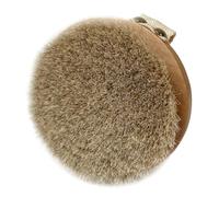 UPTALY 1 spazzola da bagno in crine di cavallo da 12 cm (rotonda con cinghia da polso), spazzola per il corpo completamente naturale, spazzola per doccia rotonda grande, senza manico