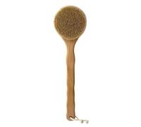 UPTALY 1 spazzola da bagno in crine di cavallo da 41 cm (diametro testa rotonda: 11 cm), con manico in legno di faggio, pezzo intero di legno massiccio senza giunzioni, spazzola per il corpo