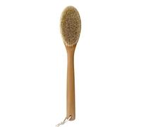 UPTALY 1 spazzola da bagno in crine di cavallo da 41 cm (dimensioni della testa ovale: 13 cm x 7.3 cm), con manico in legno di faggio, pezzo intero di legno massiccio senza giunzioni, spazzola per il
