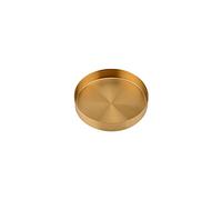UPTALY 1 vassoio per piante in acciaio inox (12.5 cm x 2.6 cm), vassoio rotondo per vasi da fiori rotondo, vassoio per vasi da fiori dorati, piattini in metallo, per raccogliere drenaggio in vaso