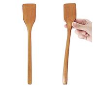 UPTALY 2 tornitori in legno sottili per frittata (27 cm x 4,5 cm), spatola in legno smussata a 15 gradi, per padella piccola e mini padella antiaderente, tornitore da cucina per uova fritte