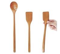 UPTALY 2 tornitrici sottili per frittata (27 cm x 4,5 cm), 1 cucchiaio da miscelazione con manico lungo (34 cm x 5 cm), piccola spatola per uova fritte, cucchiaio per mescolare esteso