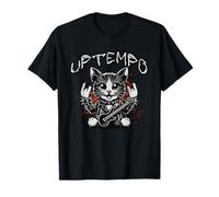 Uptempo Hardcore Katze Harderstyles Rave 200 BPM Hacken Maglietta