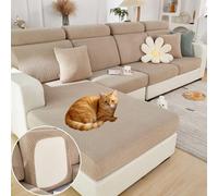 Uptiar Copridivano elasticizzato e resistente, per la casa, lenitivo, adatto agli animali domestici (E, coprisedile doppio grande)