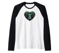 Uptime Is My Love Language IT Server Tech Admin Heart Maglia con Maniche Raglan