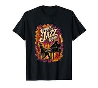 Uptown Jazz Sound Vintage Acquerello Art Piano Maglietta