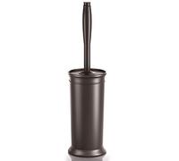 UPTRONIC Scopino per WC, scopino per WC con manico extra lungo, setole resistenti, spazzola per WC e supporto coperto, set per la pulizia del bagno (marrone, 1 set)