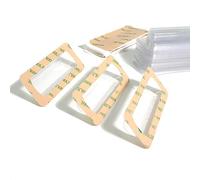 UPTTHOW Cupola in plastica trasparente per balsami per labbra e soldi, impermeabile, rettangolare, regalo con retro adesivo, 20 pezzi