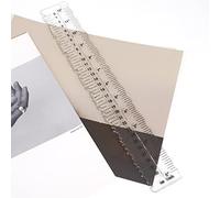 UPTTHOW Righello in carta acrilica per tagliare carta a linee ondulate, bordi irregolari e irregolari, 30,5 cm, strumento di misurazione per ingegneria, scuola, ufficio, architetto e disegno