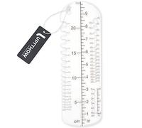 UPTTHOW Righello per calzini, misura uncinetto, misura gancio in acrilico, trasparente, 25.4cm per calzini, campione e ago, strumenti per tessitura fai da te, regalo fatto a mano, per bambini e adulti