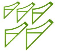 UPTTHOW Set di 5 modelli da taglio per bandana per cani in plastica, reversibili, per vestiti da collo di cani/gatti/animali domestici, righello fai da te per cucito, trapuntatura, sciarpa per animali