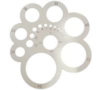 UPTTHOW Strumento da taglio in pelle rotondo Taglierina angolare Modello di disegno cerchio Righello in metallo in acciaio inossidabile per lavori di lavorazione del legno Cucire forniture